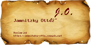 Jamnitzky Ottó névjegykártya