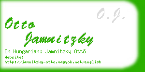 otto jamnitzky business card